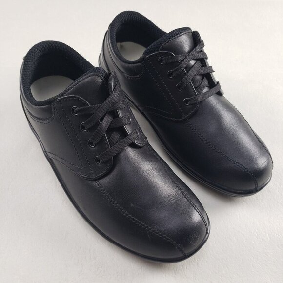 Orthofeet Lake Charles Lace Up Shoe Womens 7.5 B Black Leather Diabetic Orthotic - Picture 1 of 11